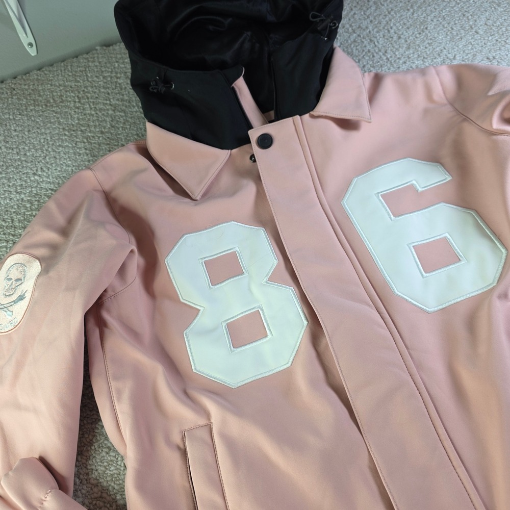 GSOU SNOW Snowsuit XS Ski Suit Softshell One Piece Pink Sporty 86 Patch